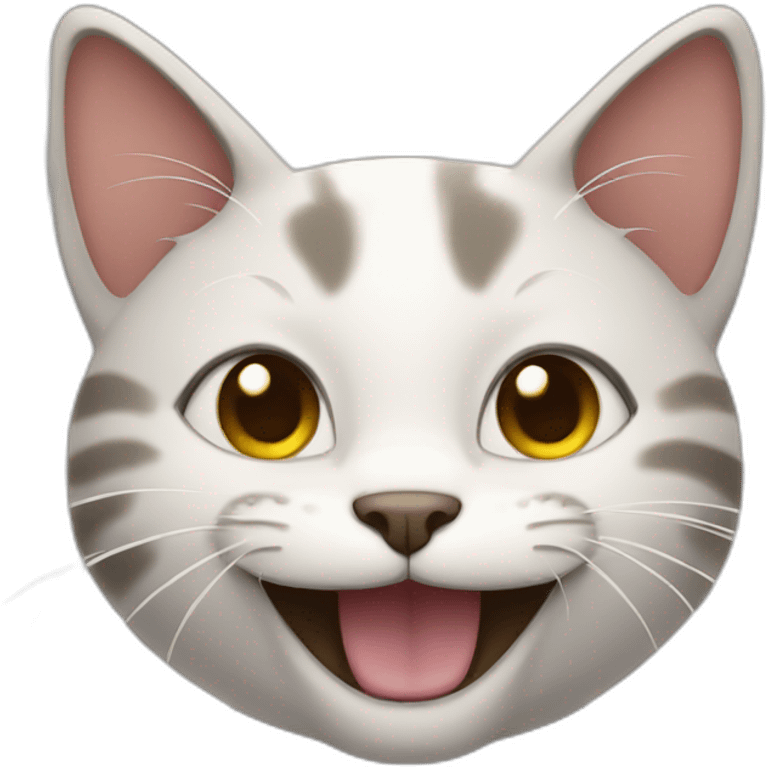 Cat with laughter emoji