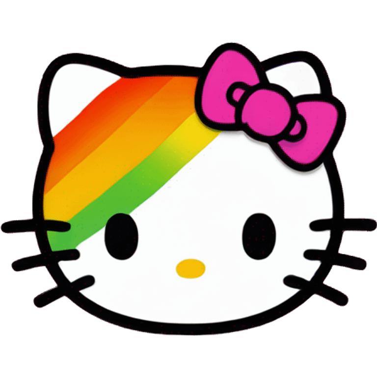 Pink hello kitty gay pride emoji