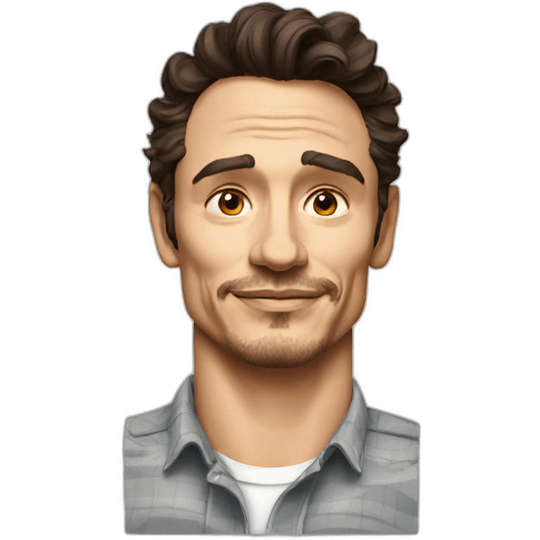 james franco cartoon wearing shirt emoji