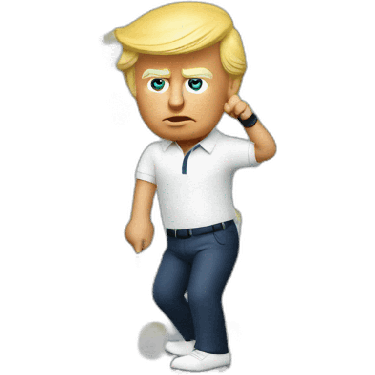 Donald Trump playing golf emoji