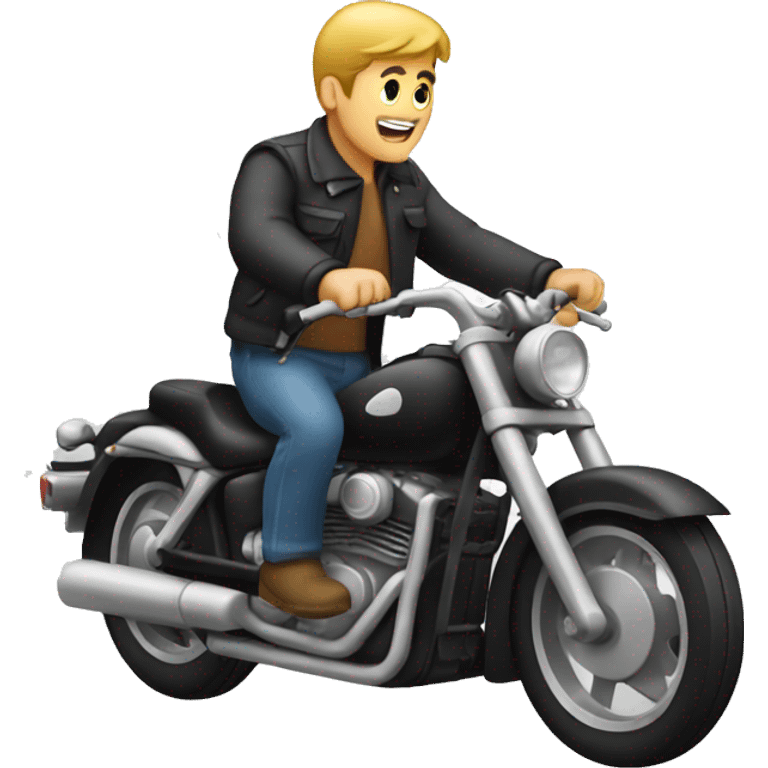 man riding a motor emoji