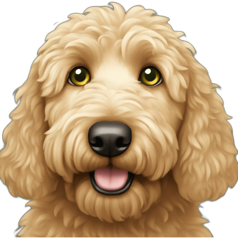 Golden doodle green eyes emoji