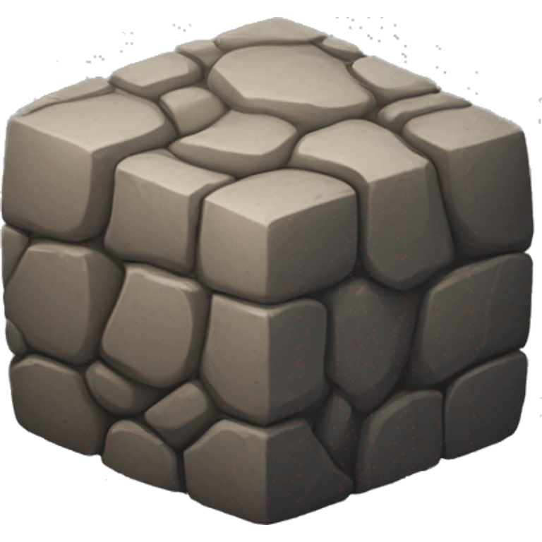 Cobblestone cube emoji