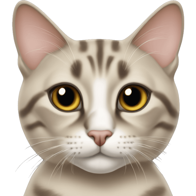 un chat siamois croisé tabby  emoji