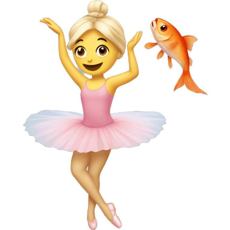 Fish with ballerina  emoji