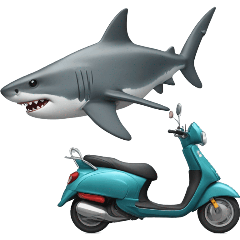 shark on scooter emoji