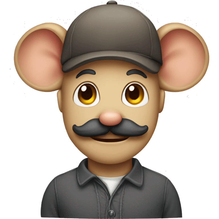 jerry mouse cartoon with human moustache emoji