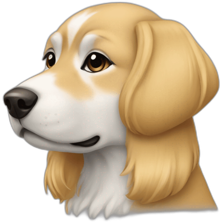 kokomi dog blond side profile emoji