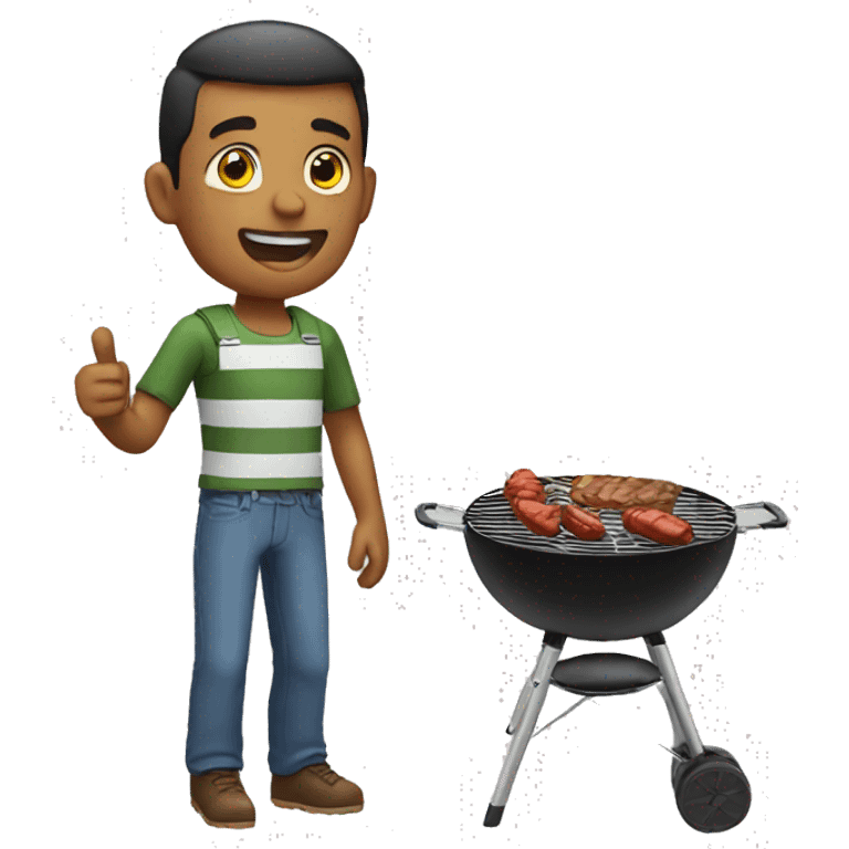 A man On a barbecue emoji