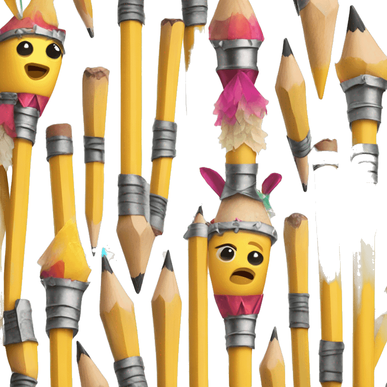 pencil with samba party emoji