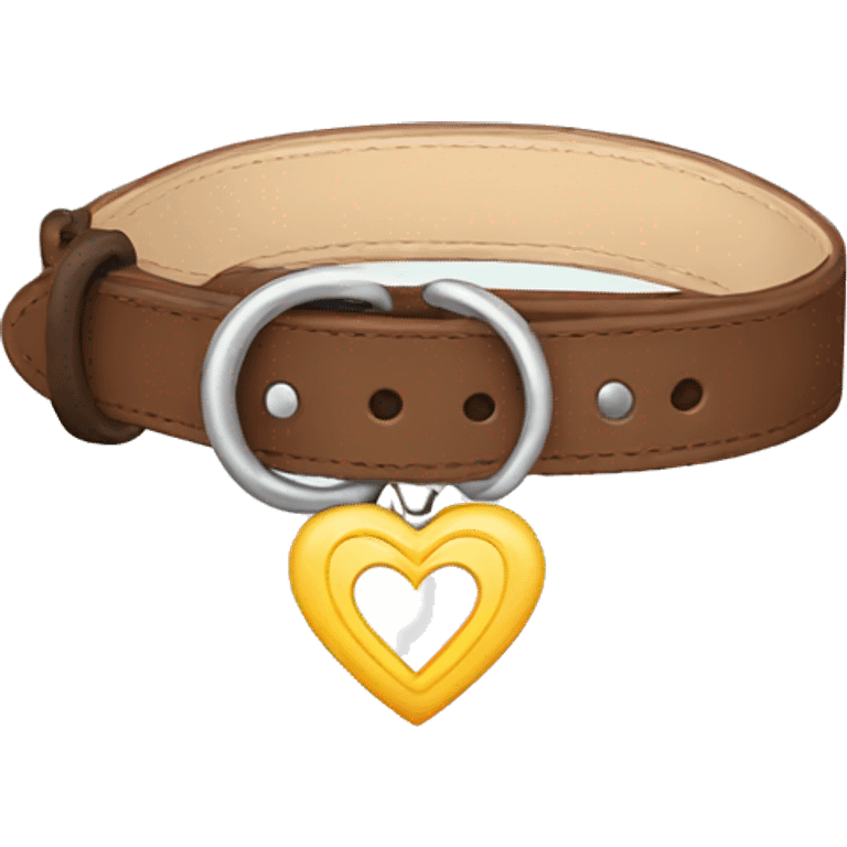 dog collar with heart emoji