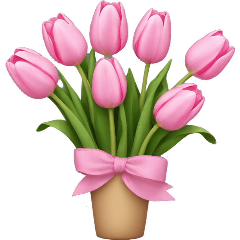 pink tulip bouquet  emoji