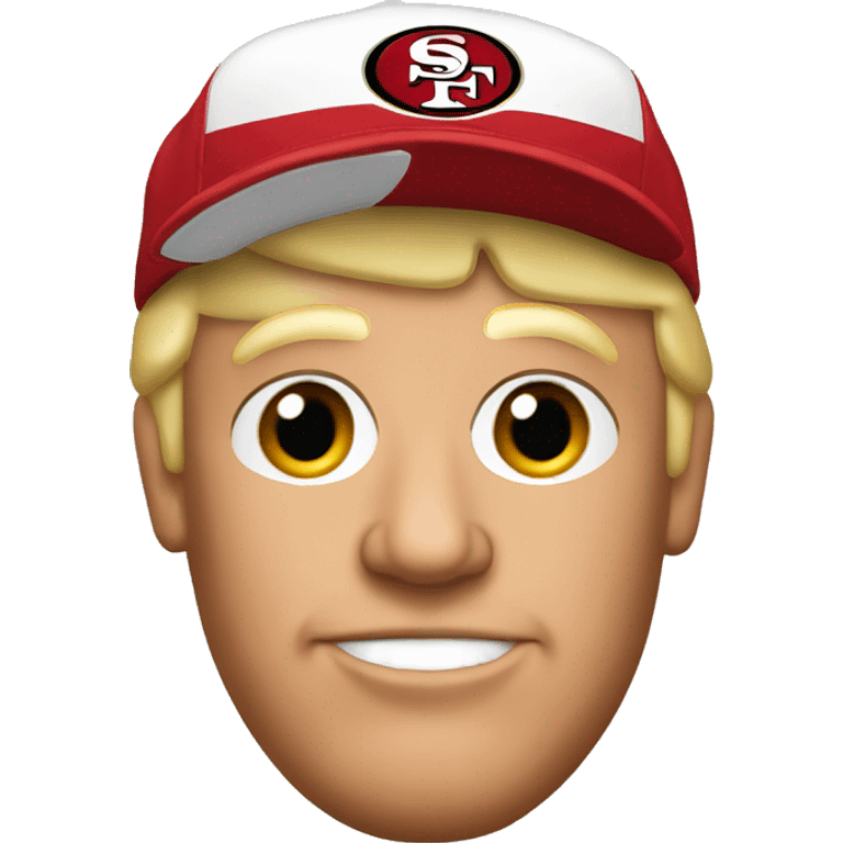 Trump wearing a 49er cap emoji