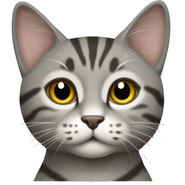 Grey tabby cat emoji