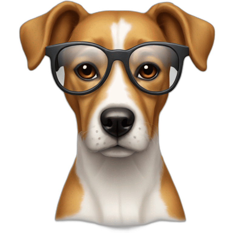 Chien avec lunettes de soleil emoji