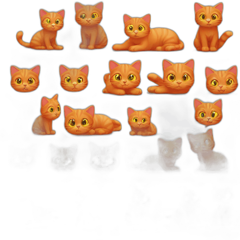 Cute red cat emoji