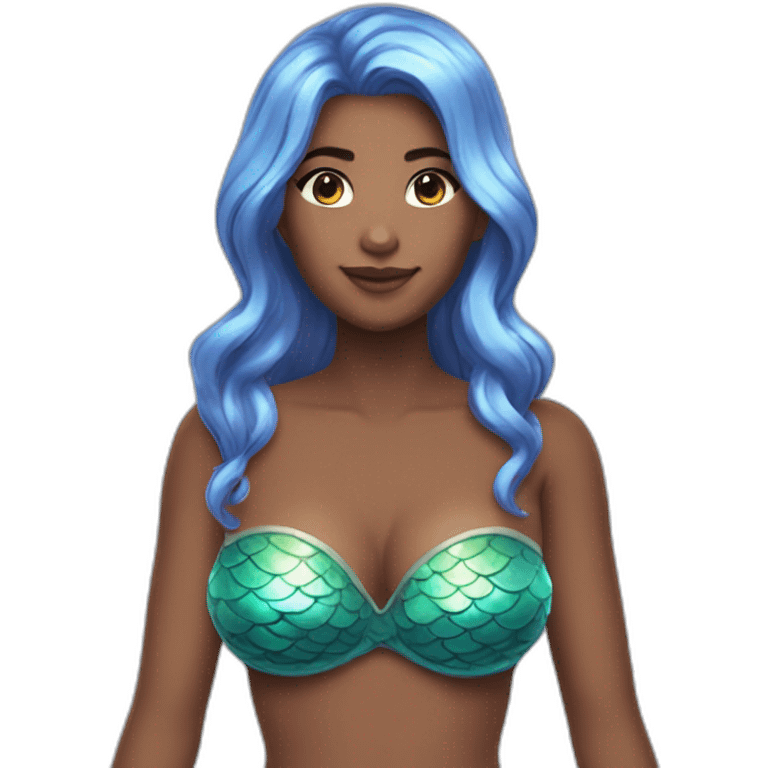 fullbody mermaid bra cleavage cute adorable nice emote emoji