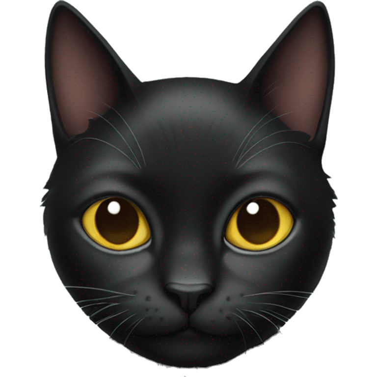 Black cat with iPhone emoji