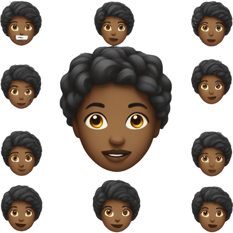 black woman using comp emoji