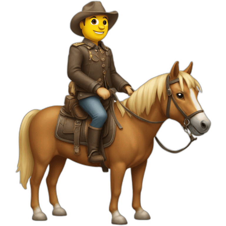 Un chien sur un cheval emoji