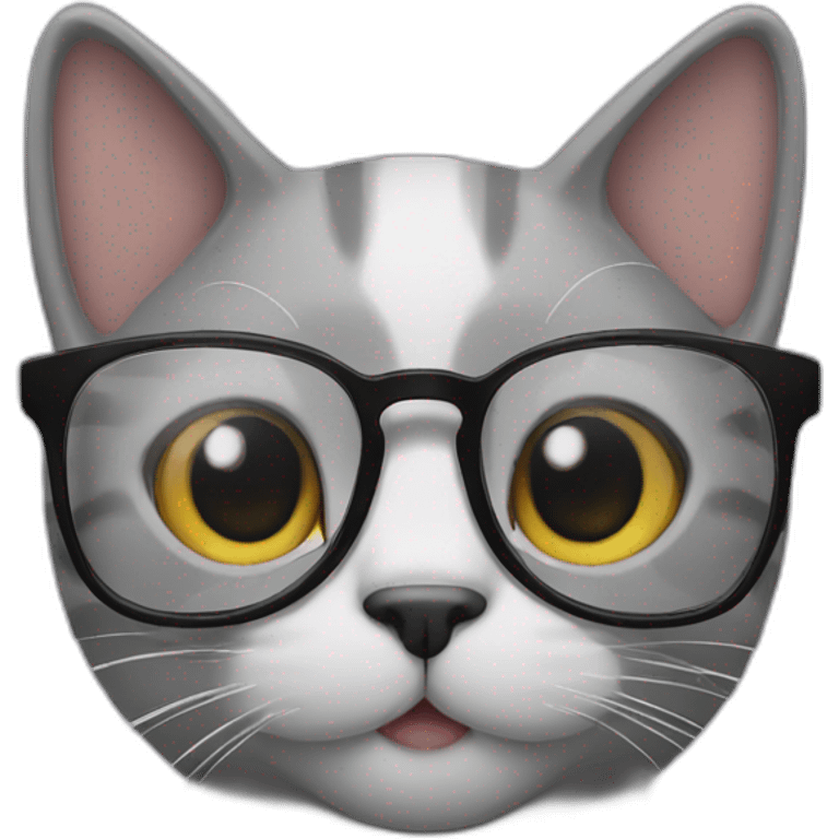 Cat glasses emoji