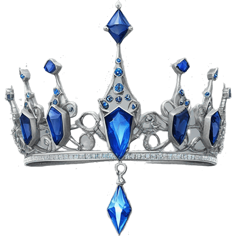 The Ravenclaw Diadem is a tiara-like object with a majestic design, made of gleaming silver and set with glittering blue gems. It is enchanted to enhance the wisdom and intellect of its wearer. Voldemort turned it into a Horcrux, embedding a fragment  emoji