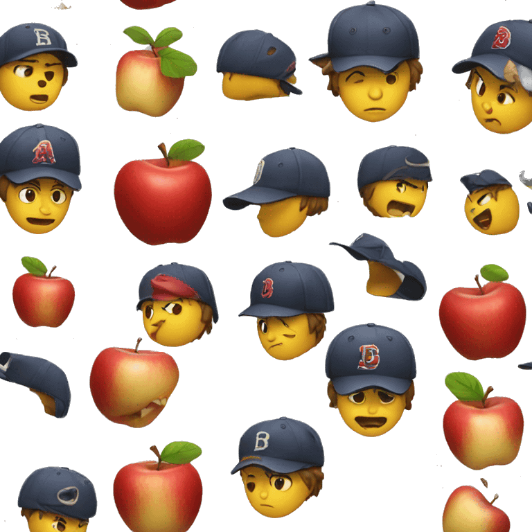 bad apple in baseball cap emoji