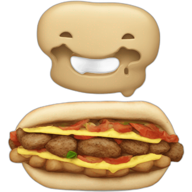 Chat qui mange un kebab emoji