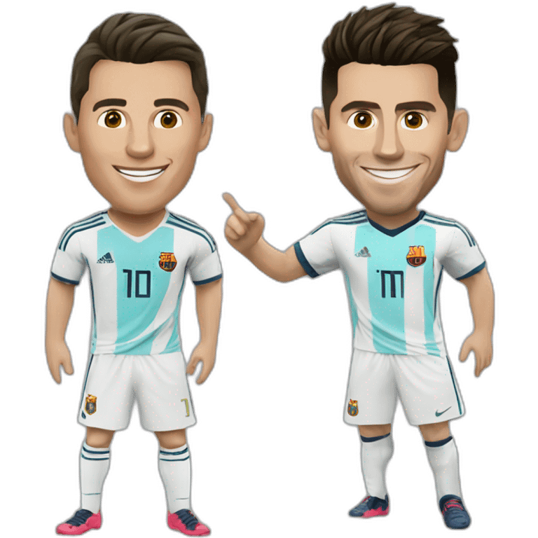 Cristiano Ronaldo avec messi emoji