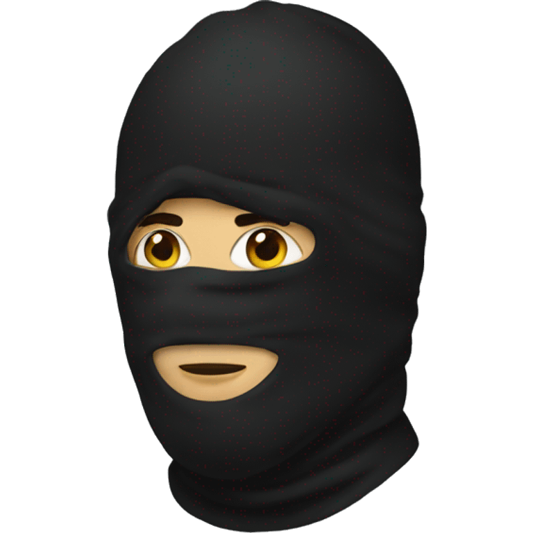 Emoji of a man against a black balaclava  emoji