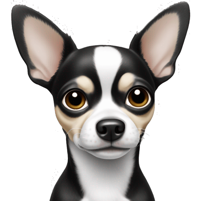 Black and white chihuahua  emoji