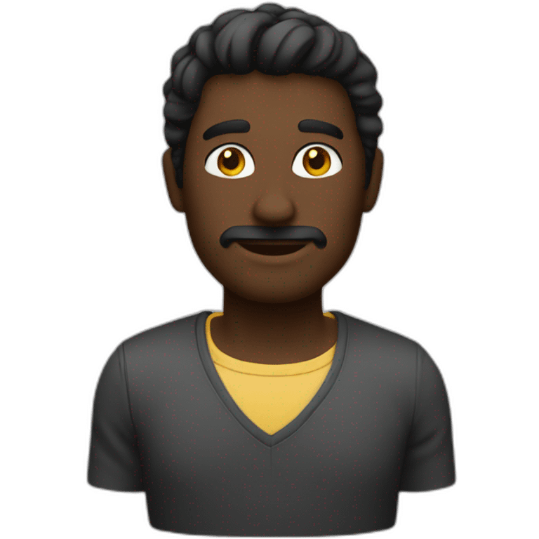 Homme noir étonné emoji