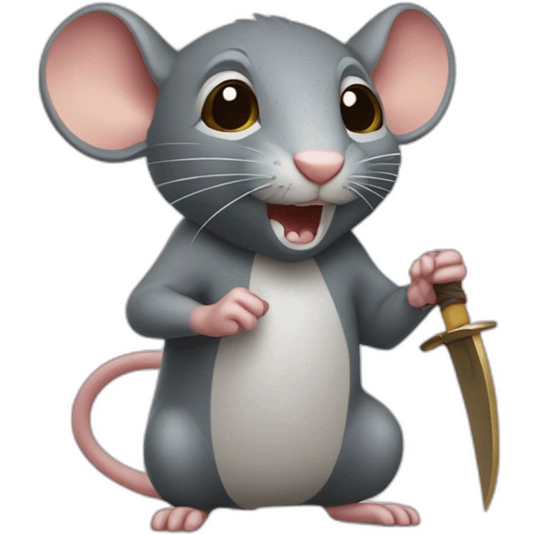 Rat avec une épée emoji