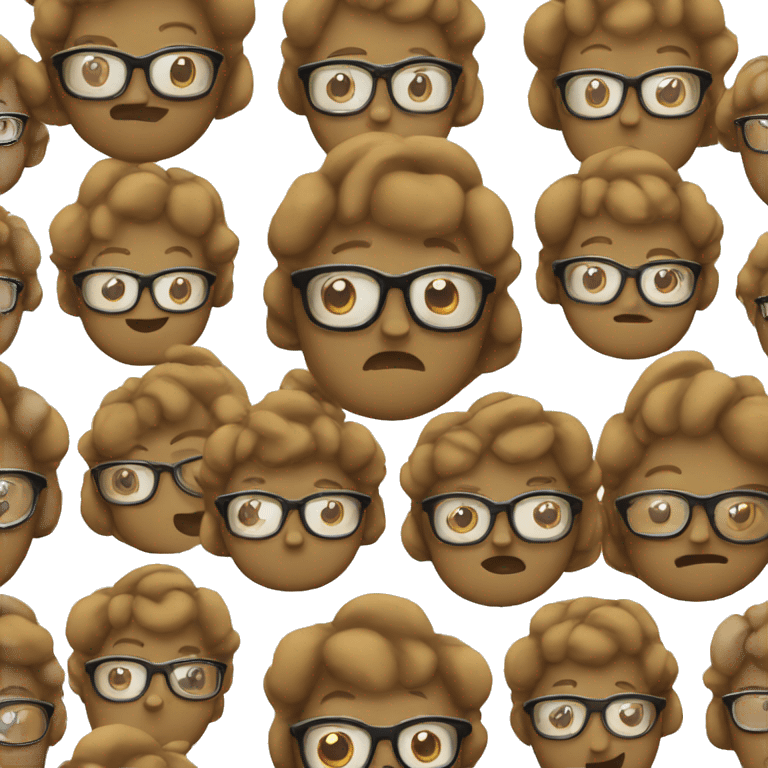 Poop with glasses emoji