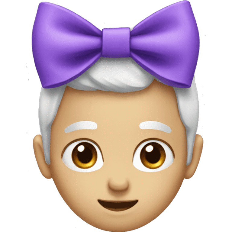 Purple bow  emoji