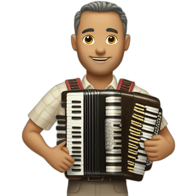 Forrest Gump plays the accordion emoji