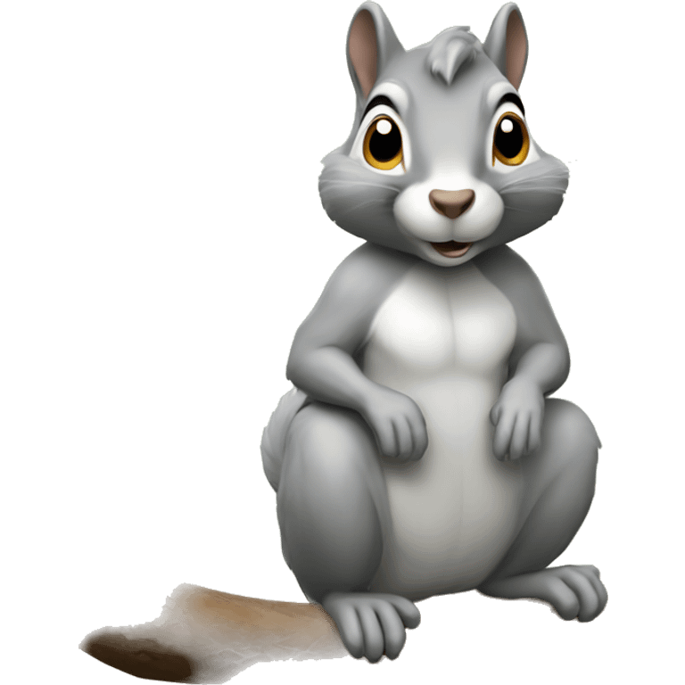 full body Eastern Gray Squirrel emoji