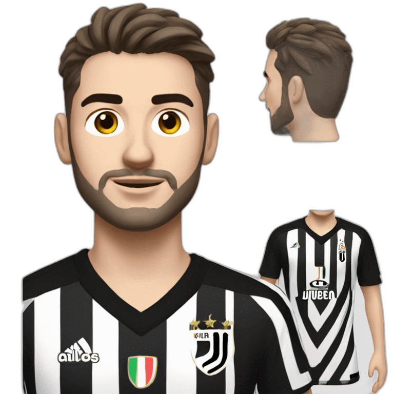 dusan vlahovic with juventus jersey emoji