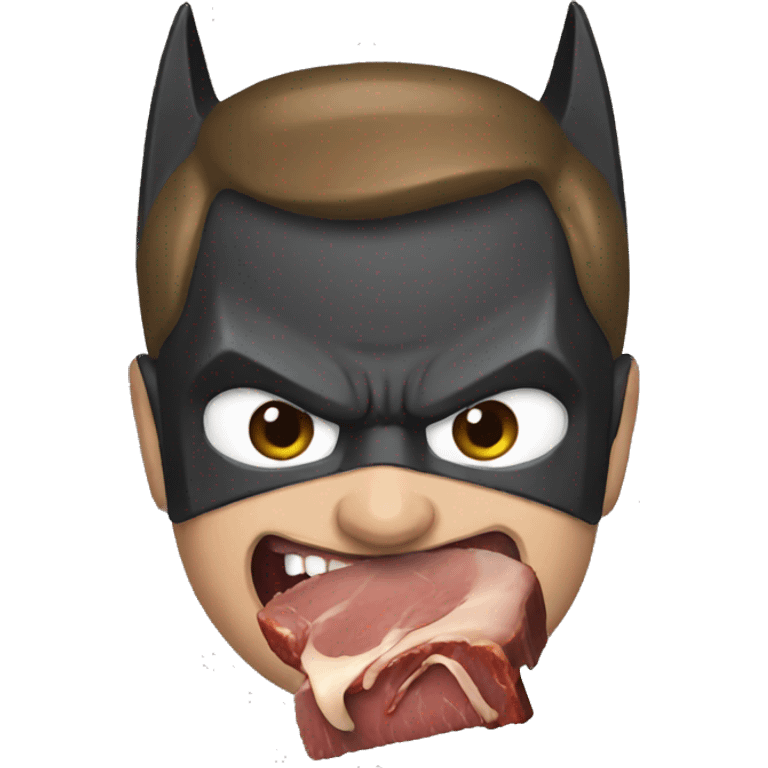 batman eat meat emoji