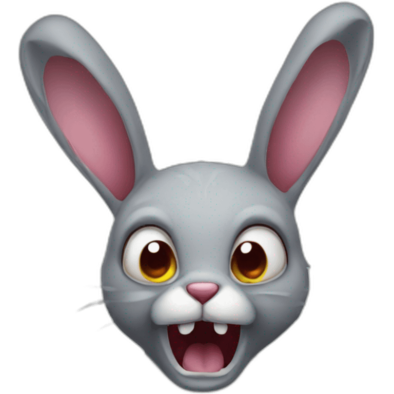 zombie rabbit with long ears emoji