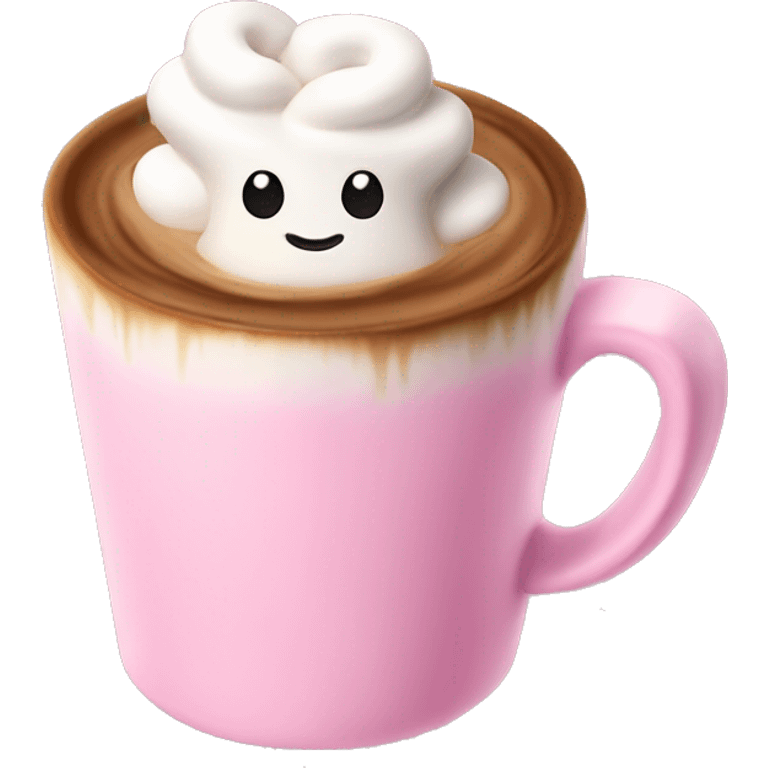 Coffee marshmallow pink  emoji