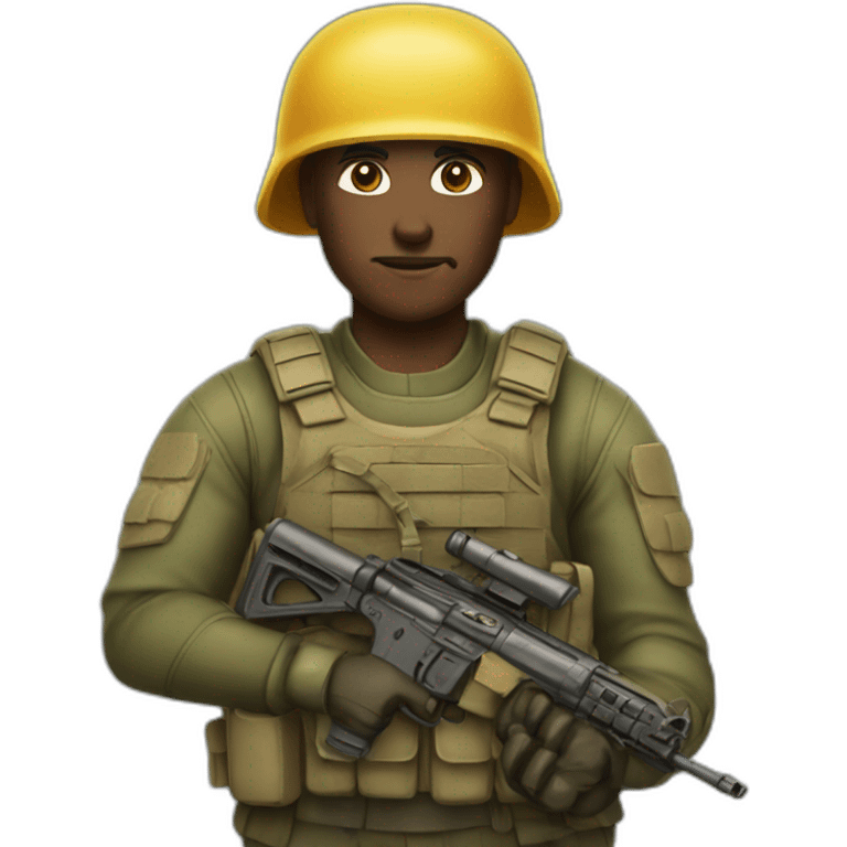 Soldat avec arme emoji