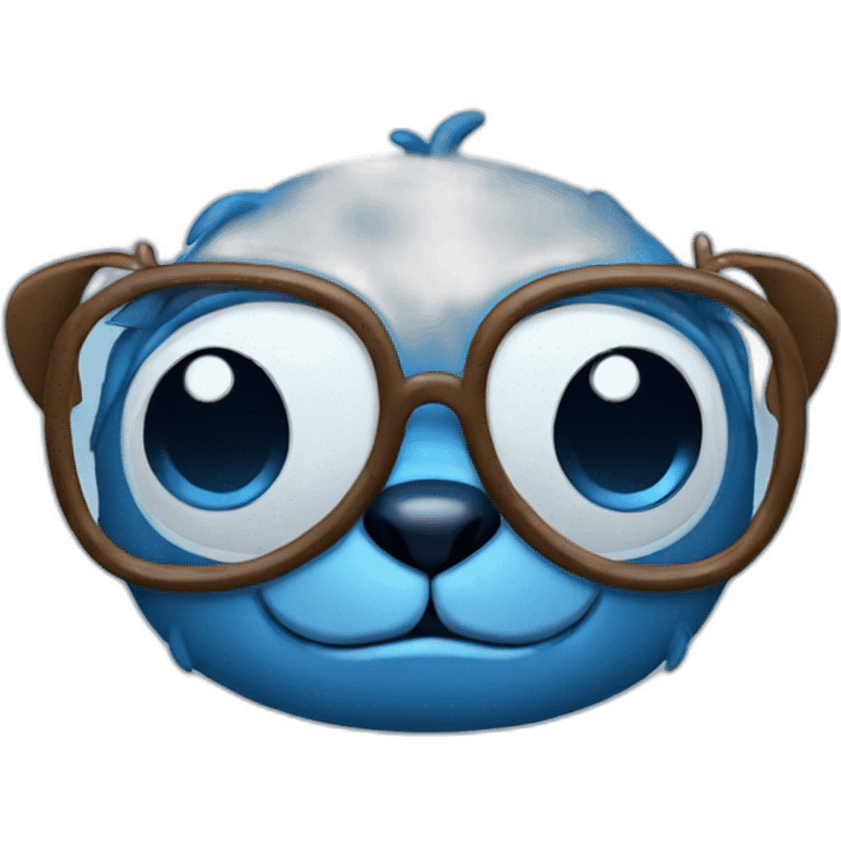 Stitch with glases emoji