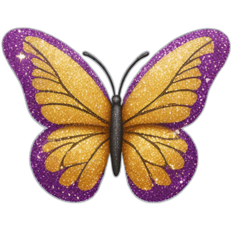 Glitter butterfly emoji