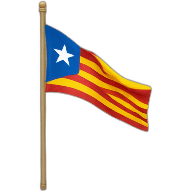 Emoji Catalan flag with star emoji