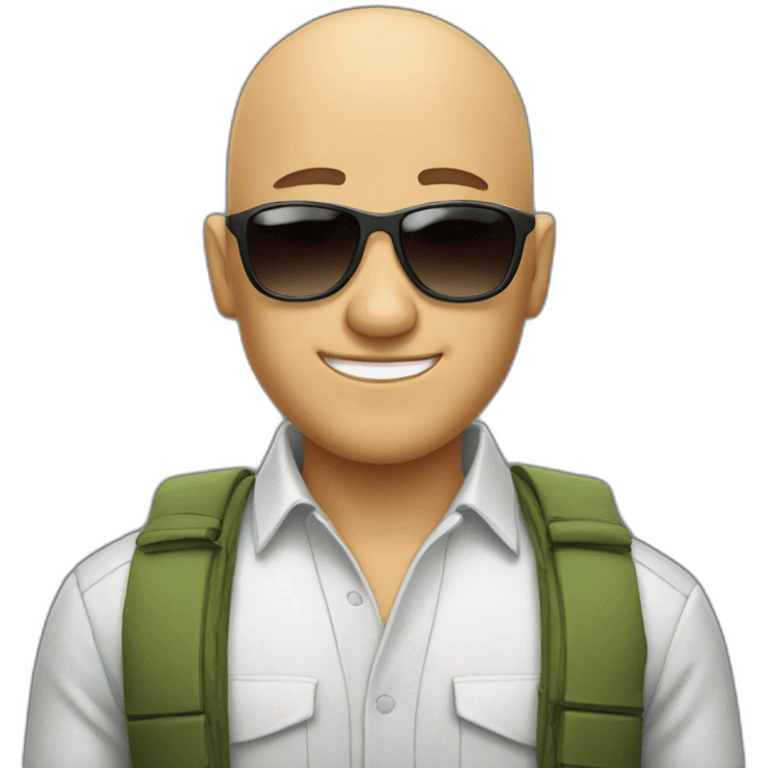 Bald Guy with Sun glasses emoji