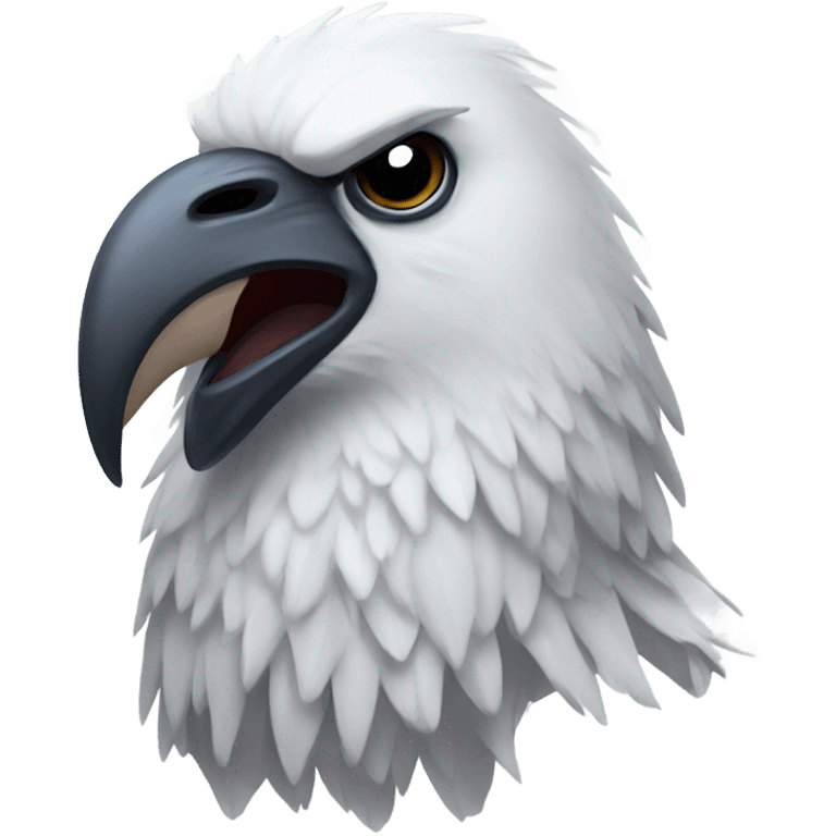 angry white raven emoji