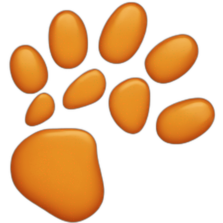 orange tabby cat paw emoji