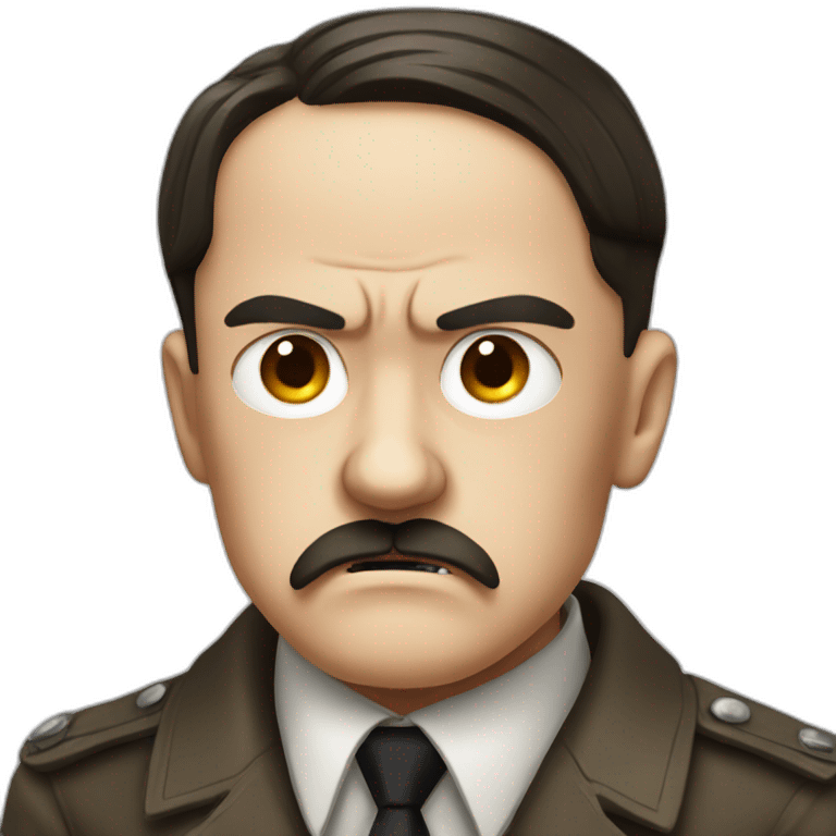 hitler being angry and slave emoji