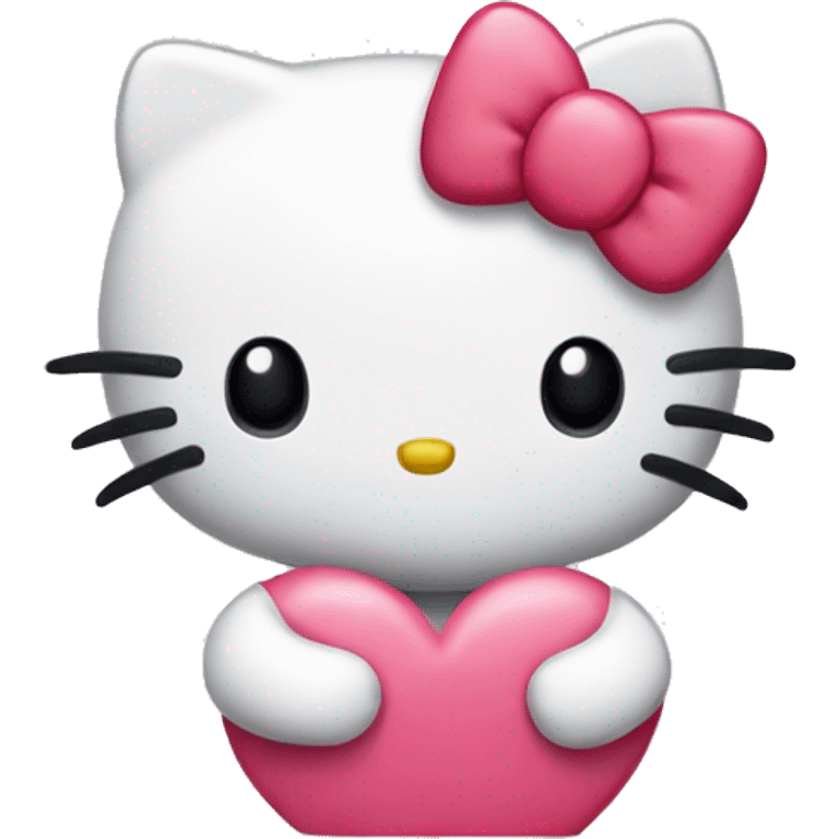 Hello Kitty in love emoji